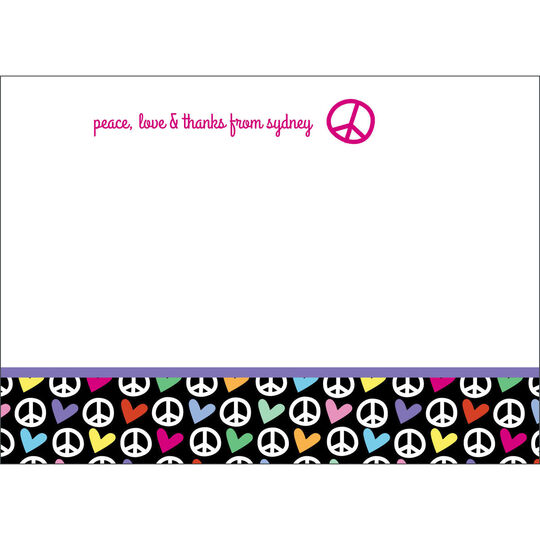 Peace and Love Flat Note Cards
